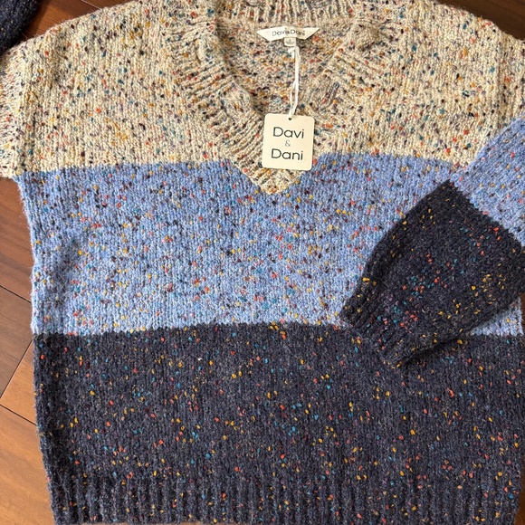 CONFETTI AND COLOR BLOCK SWEATER - Picture 8 of 10